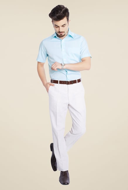 Park Avenue Blue Solid Cotton Shirt Park Avenue Blue Solid Cotton Shirt