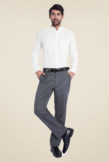 Park Avenue White Solid Shirt Park Avenue White Solid Shirt