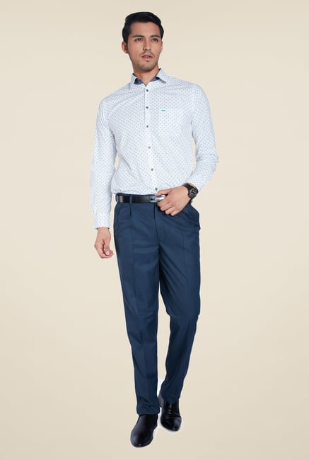 Park Avenue Blue Printed Shirt Park Avenue Blue Printed Shirt