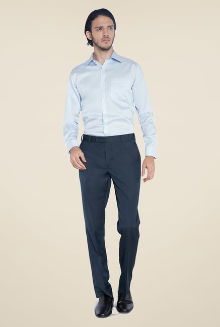 Park Avenue Light Blue Solid Cotton Shirt Park Avenue Light Blue Solid Cotton Shirt