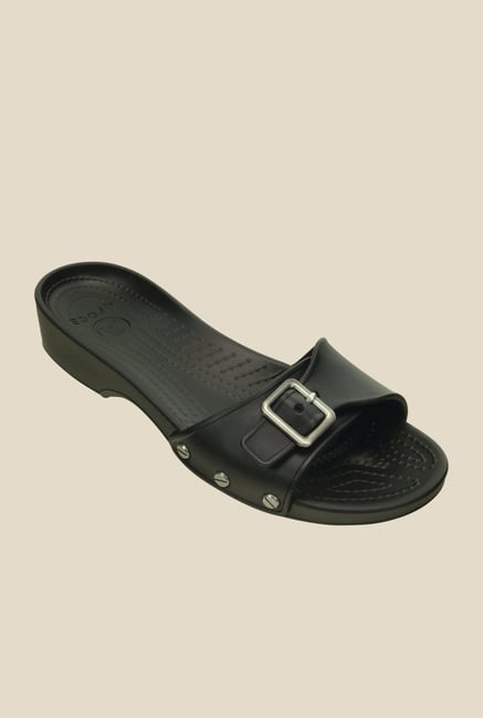 Crocs Sarah Black Slide Sandals Crocs Sarah Black Slide Sandals