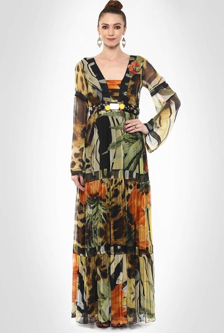 Falguni and Shane Peacock Designer Wear Maxi Dress By Kimaya Falguni and Shane Peacock Designer Wear Maxi Dress By Kimaya