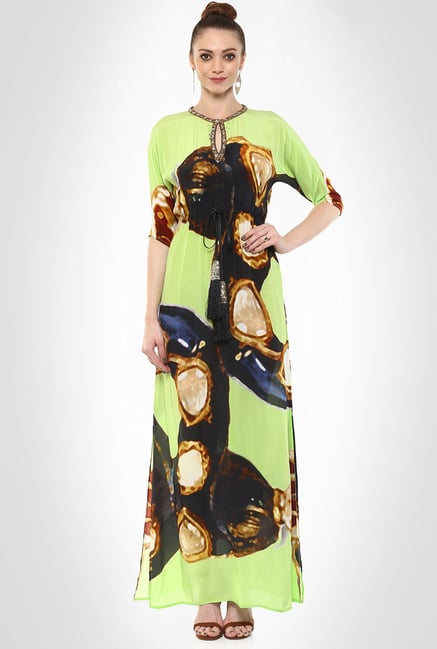 Pria Kataria Puri Designer Wear Multi-hued Dress By Kimaya Pria Kataria Puri Designer Wear Multi-hued Dress By Kimaya