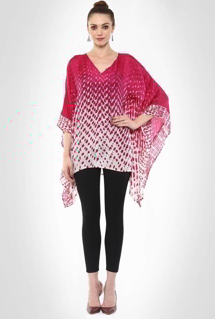 Flora Bella Designer Wear Tie & Dye Patterned Top By Kimaya Flora Bella Designer Wear Tie & Dye Patterned Top By Kimaya