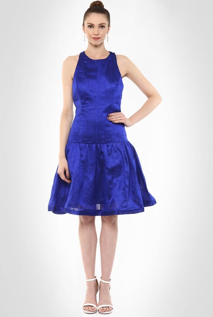 JuBy Mcdonald Designer Wear Cobalt Blue Dress By Kimaya JuBy Mcdonald Designer Wear Cobalt Blue Dress By Kimaya