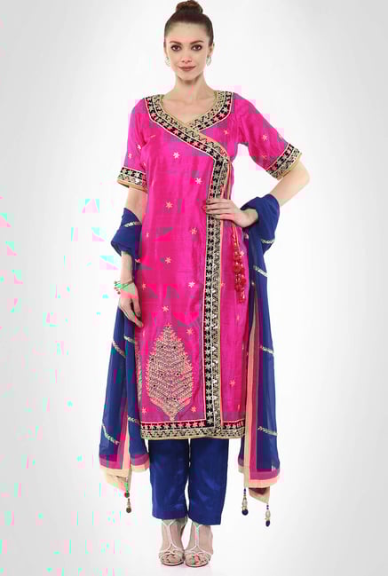 Kshitija Rana Designer Wear Pink Churidar Kurta By Kimaya Kshitija Rana Designer Wear Pink Churidar Kurta By Kimaya