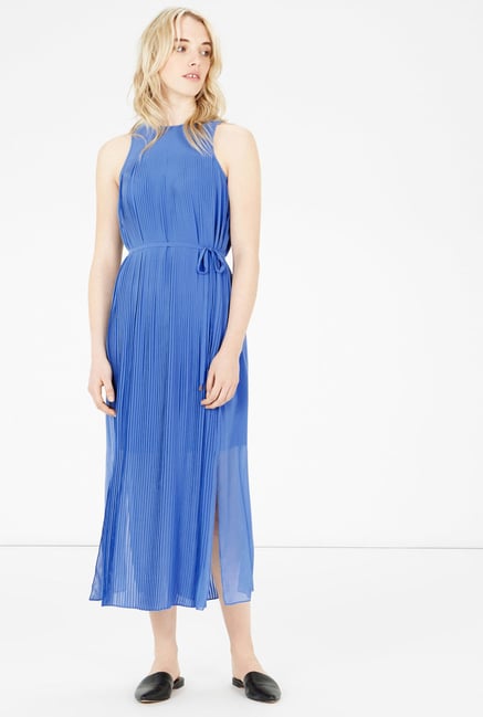 Warehouse Blue Solid Midi Dress Warehouse Blue Solid Midi Dress