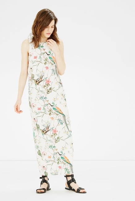 Warehouse White Printed Maxi Dress Warehouse White Printed Maxi Dress