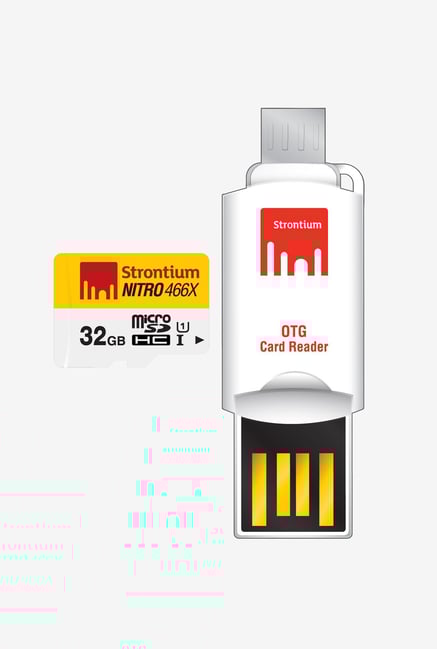 Strontium 32 GB Nitro Class 10 micro SD with OTG Card Reader Strontium 32 GB Nitro Class 10 micro SD with OTG Card Reader