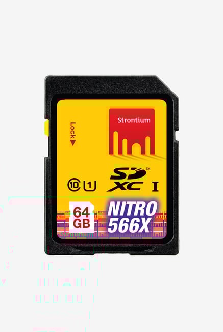 Strontium 64 GB lass-10 Nitro SDXC UHS-1 (U1) Memory Card Strontium 64 GB lass-10 Nitro SDXC UHS-1 (U1) Memory Card