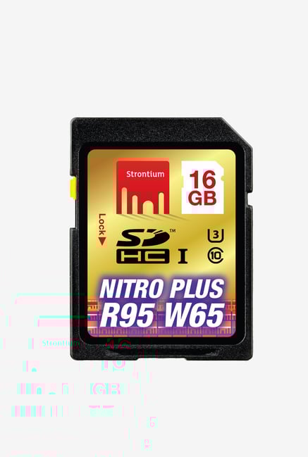 Strontium 16 GB Nitro Plus SDHC UHS-1 Support 4K Memory Card Strontium 16 GB Nitro Plus SDHC UHS-1 Support 4K Memory Card