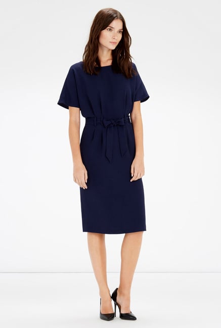 Warehouse Navy Solid Pencil Dress Warehouse Navy Solid Pencil Dress