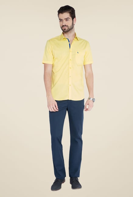 Parx Yellow Solid Shirt Parx Yellow Solid Shirt