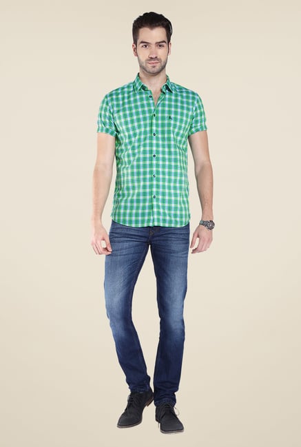 Parx Green Checks Shirt Parx Green Checks Shirt