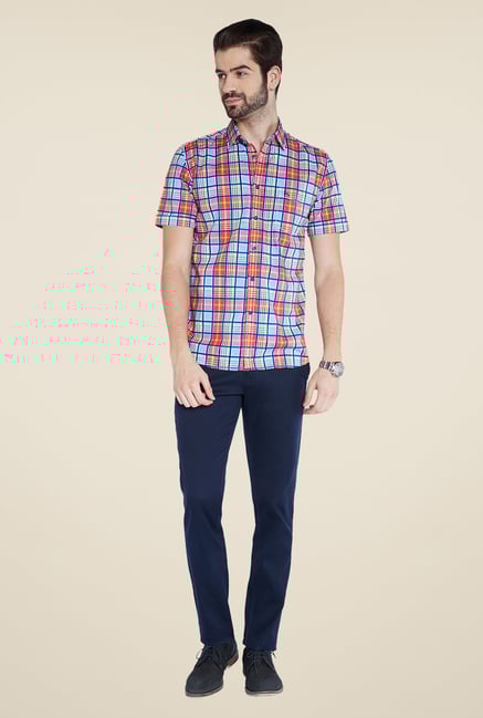 Parx Orange Checks Shirt Parx Orange Checks Shirt