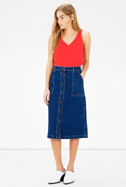 Warehouse Coral V Neck Top Warehouse Coral V Neck Top