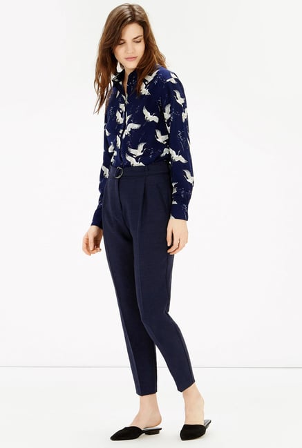 Warehouse Navy Printed Top Warehouse Navy Printed Top