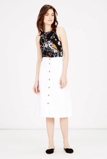 Warehouse Black Printed Top Warehouse Black Printed Top