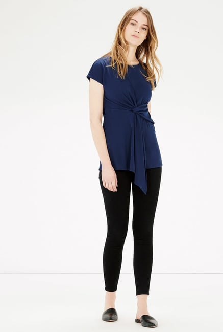 Warehouse Navy Solid Top Warehouse Navy Solid Top