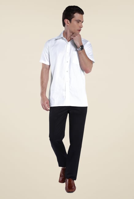 Park Avenue White Striped Cotton Shirt Park Avenue White Striped Cotton Shirt