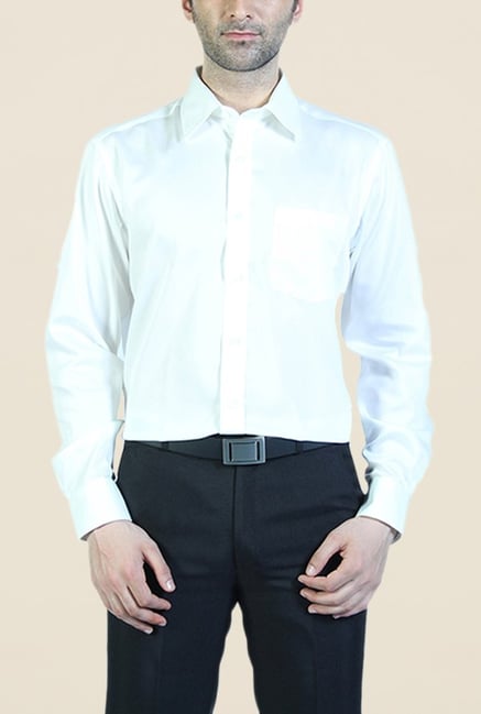 Park Avenue Blue Solid Cotton Shirt Park Avenue Blue Solid Cotton Shirt