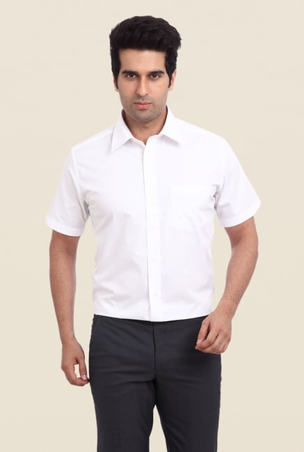 Park Avenue White Solid Shirt Park Avenue White Solid Shirt