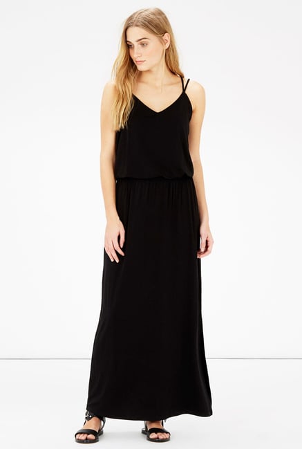 Warehouse Black Solid Maxi Dress Warehouse Black Solid Maxi Dress