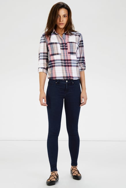 Warehouse Navy Skinny Fit Jeans Warehouse Navy Skinny Fit Jeans