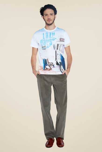 Parx White Graphic Printed T Shirt Parx White Graphic Printed T Shirt