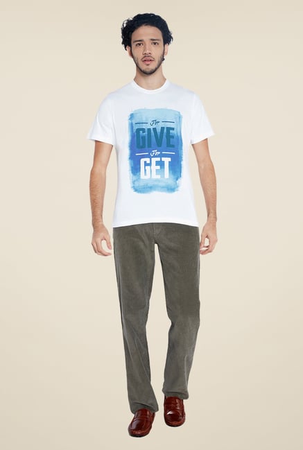 Parx White Graphic Printed T Shirt Parx White Graphic Printed T Shirt