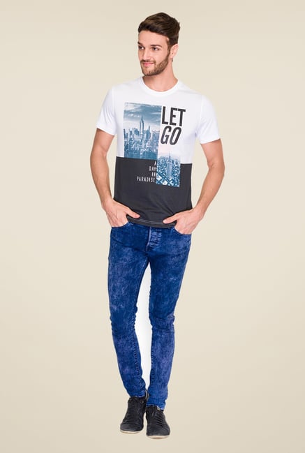 Parx White Printed T Shirt Parx White Printed T Shirt
