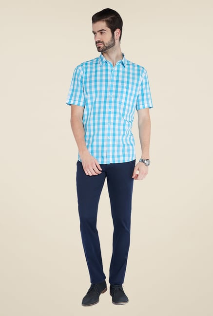Parx Blue Checks Shirt Parx Blue Checks Shirt