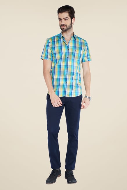 Parx Blue Checks Shirt Parx Blue Checks Shirt