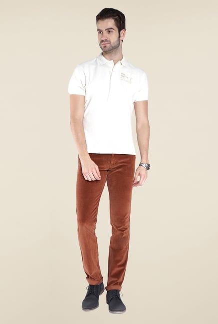 Parx Brown Solid Raw Denim Jeans Parx Brown Solid Raw Denim Jeans