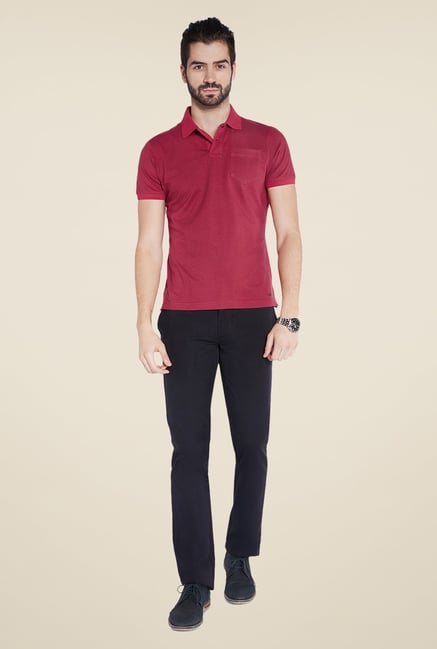 Parx Red Printed Polo T Shirt Parx Red Printed Polo T Shirt