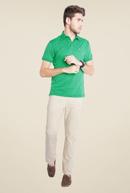 Parx Green Solid Polo T Shirt Parx Green Solid Polo T Shirt