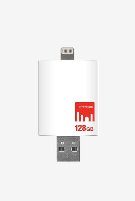 Strontium 128 GB Nitro iDrive (For IOS & Mac/Pc) (White) Strontium 128 GB Nitro iDrive (For IOS & Mac/Pc) (White)