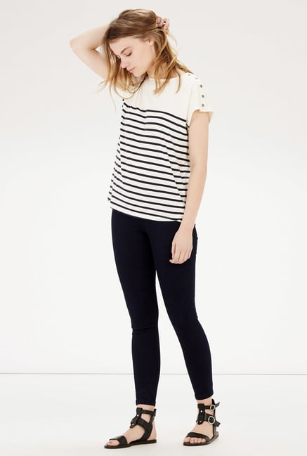 Warehouse White Striped Top Warehouse White Striped Top
