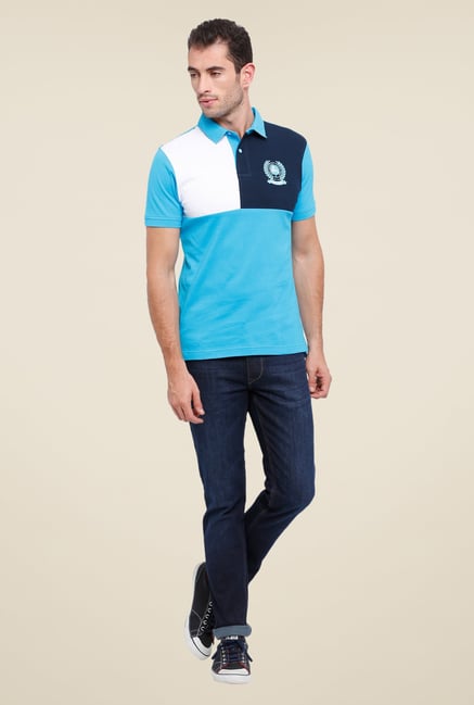 Parx Light Blue Polo T Shirt Parx Light Blue Polo T Shirt
