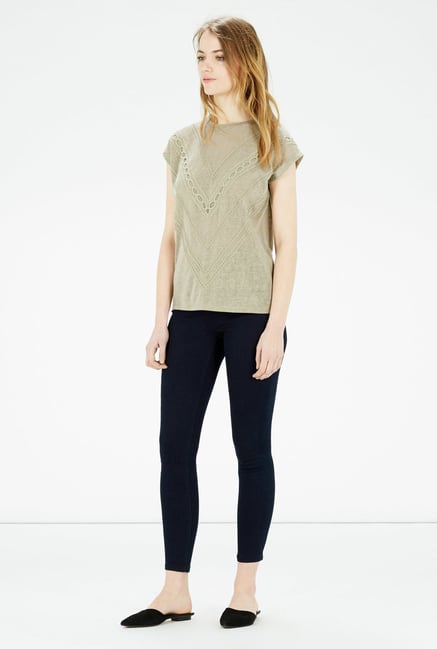 Warehouse Grey Embroidered Top Warehouse Grey Embroidered Top