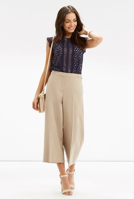 Oasis Navy Lace Top Oasis Navy Lace Top