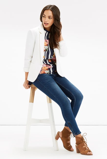 Oasis Navy Floral Print Top Oasis Navy Floral Print Top