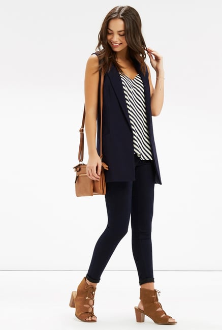 Oasis Black & White Striped Cami Top Oasis Black & White Striped Cami Top