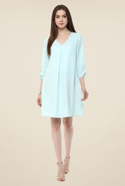 Femella Aqua Printed Shift Dress Femella Aqua Printed Shift Dress