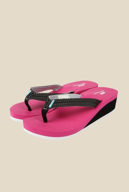 Spunk Erin Black & Pink Wedges Spunk Erin Black & Pink Wedges