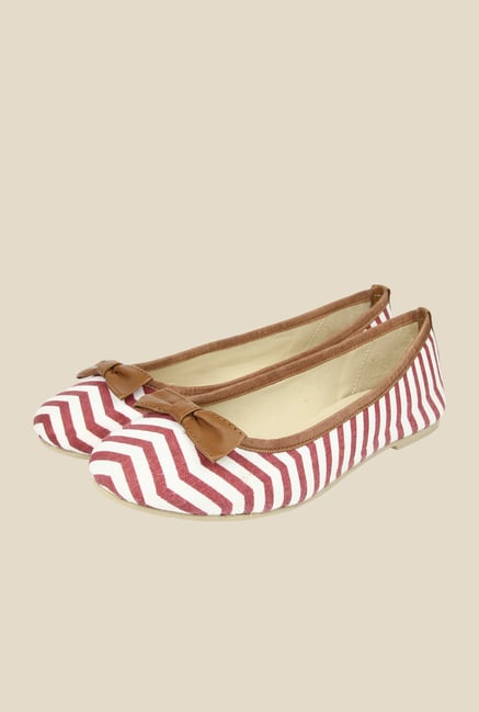 Spunk Rejoice Red & White Ballerinas Spunk Rejoice Red & White Ballerinas