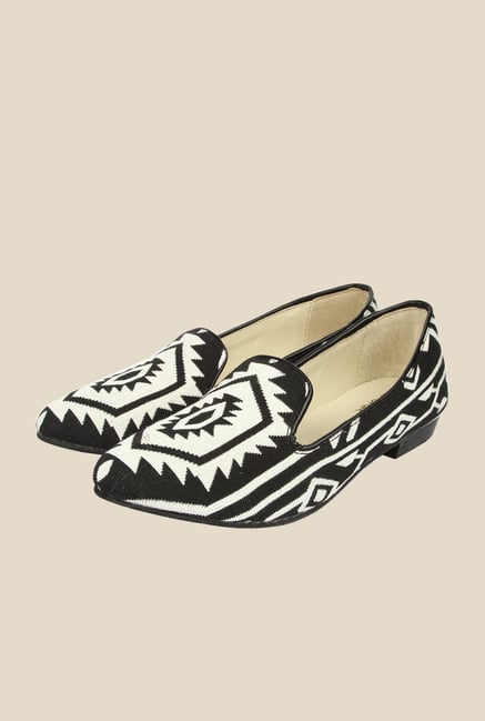 Spunk Mirth Black & White Loafers Spunk Mirth Black & White Loafers