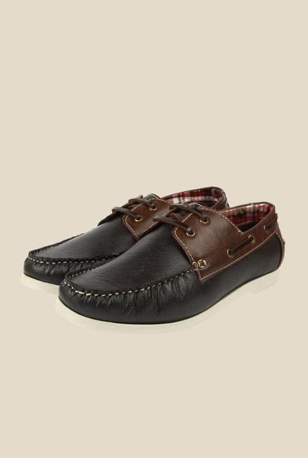 Spunk Drift Black & Brown Boat Shoes Spunk Drift Black & Brown Boat Shoes