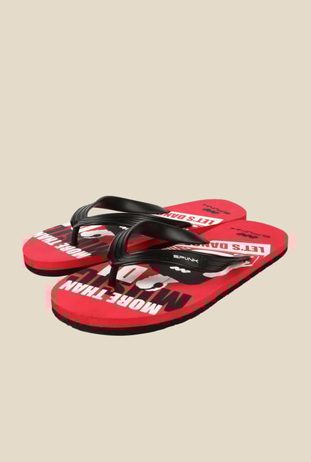 Spunk Dj Black & Red Flip Flops Spunk Dj Black & Red Flip Flops
