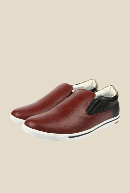 Spunk Orion Burgundy Casual Slip-Ons Spunk Orion Burgundy Casual Slip-Ons